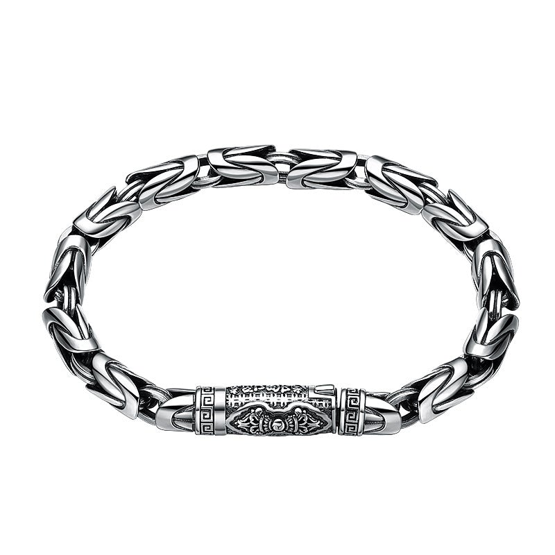 925 Silver Six Character Truth Vajra Pestle Bracelet