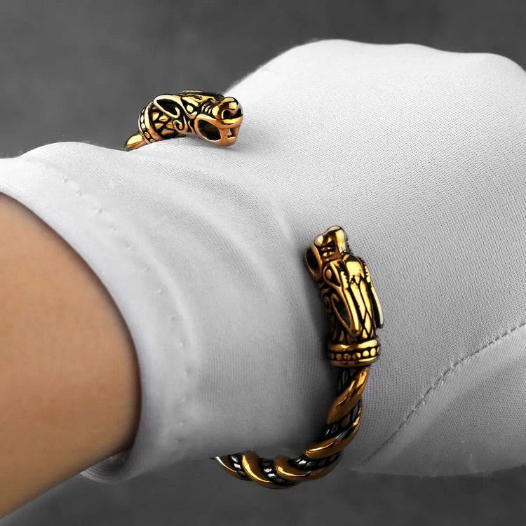 Viking Dual Color Open Odin Bracelet