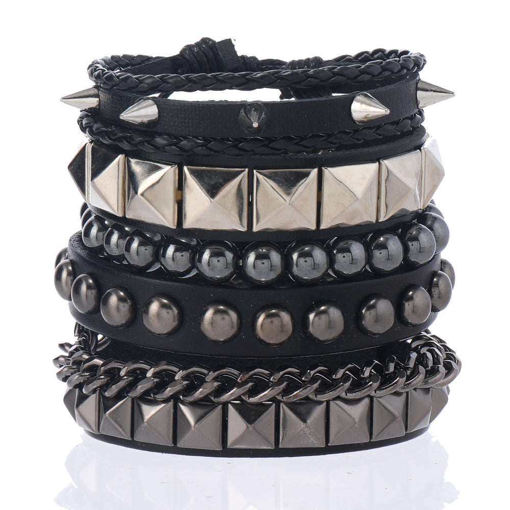 Multi Layer Punk Style Chain Bracelet