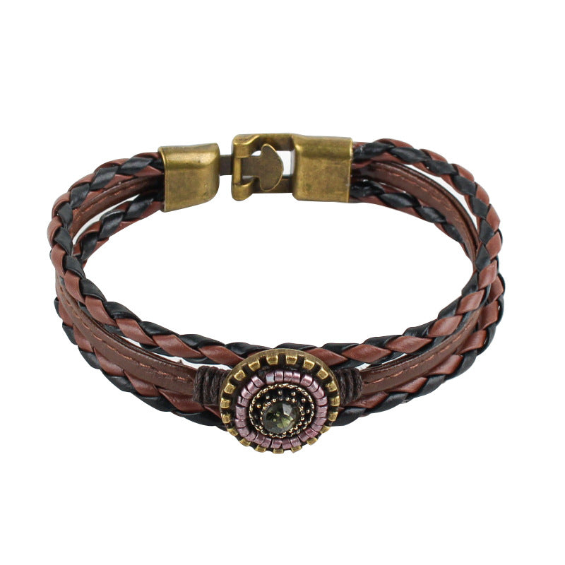 Retro woven multi-layer bracelet