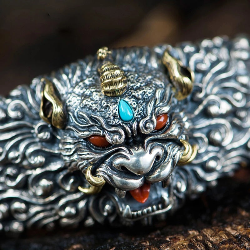 Pixiu Retro Domineering Open Bracelet