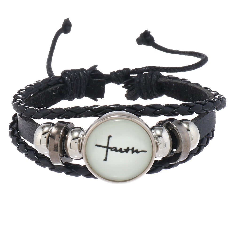 Faith Leather Bracelet