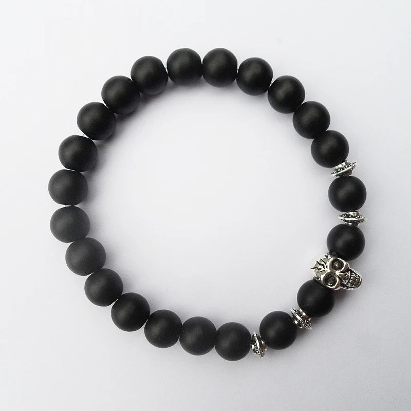 Retro Black Matte Matte Beads