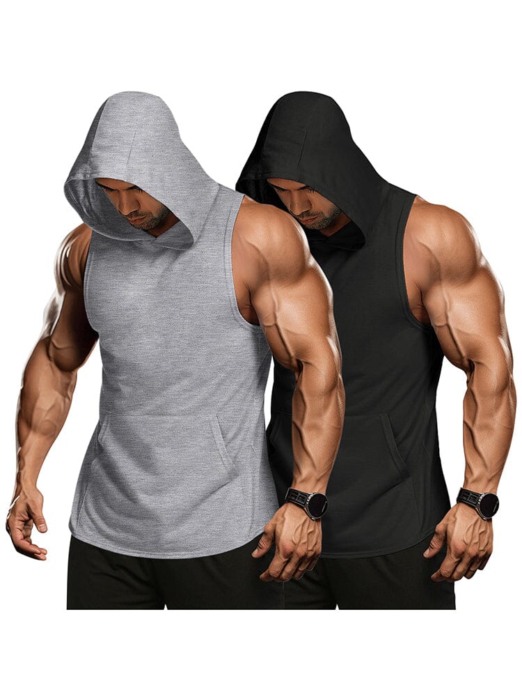 Workout 2 Packs Hooded Tank Tops (US Only)