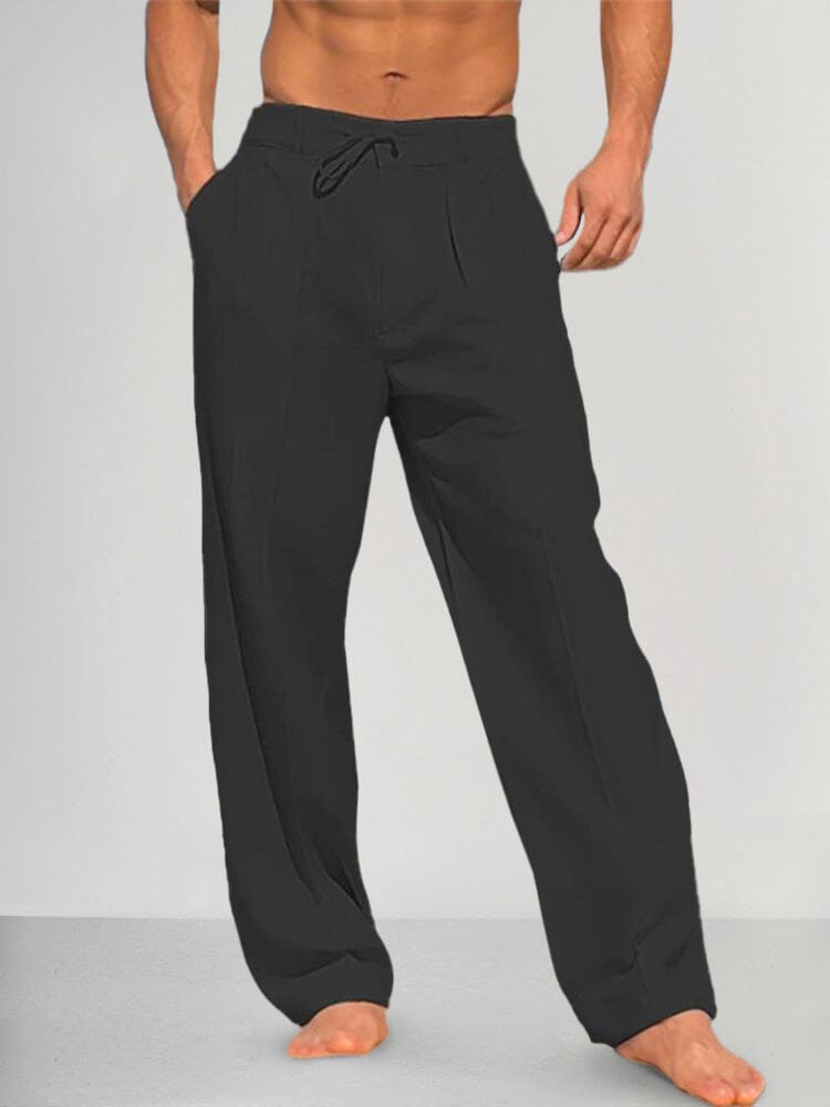 Cozy Straight Leg Cotton Linen Pants (Live Only)
