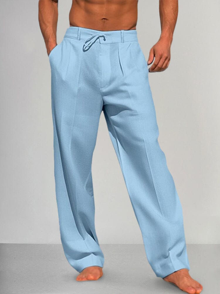 Cozy Straight Leg Cotton Linen Pants (Live Only)