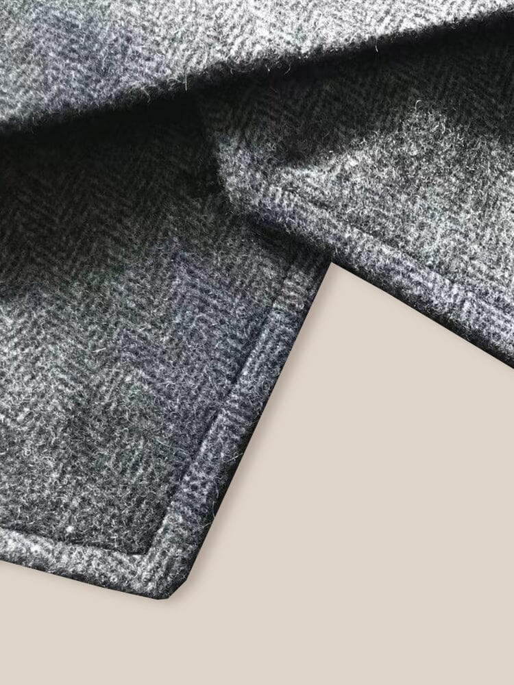 Vintage-Inspired Herringbone Tweed Vest