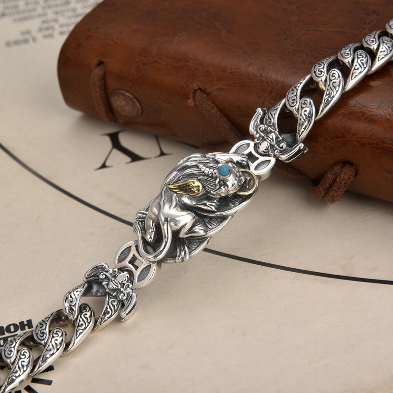 925 Silver Top Bead Pixiu Bracelet