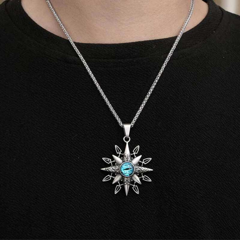 Eight-Pointed Star Devil Eye Vintage Pendant Necklace