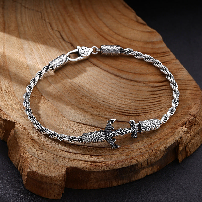 Hemp rope boat anchor bracelet
