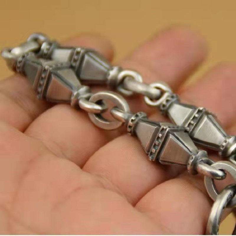 Double tower thick bracelet