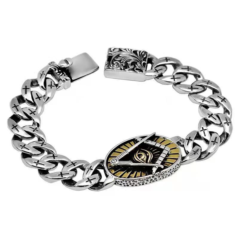 925 Silver Wulin Horus Eye Bracelet