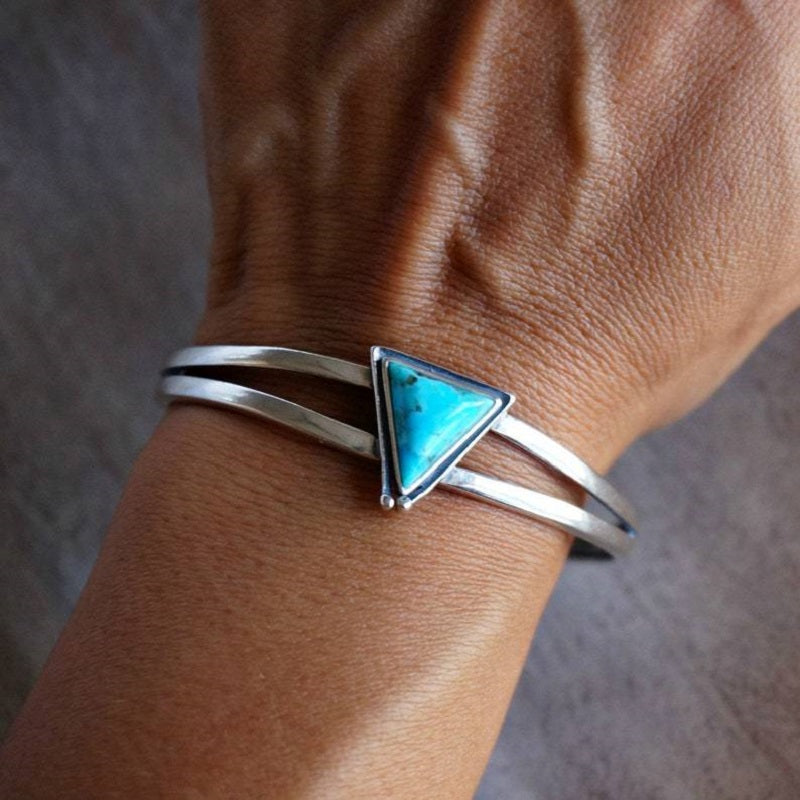Vintage Turquoise Triangle Bracelet