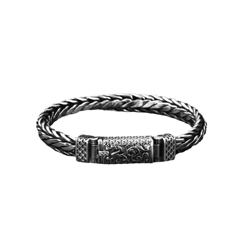 Dragon pattern atmospheric woven bracelet