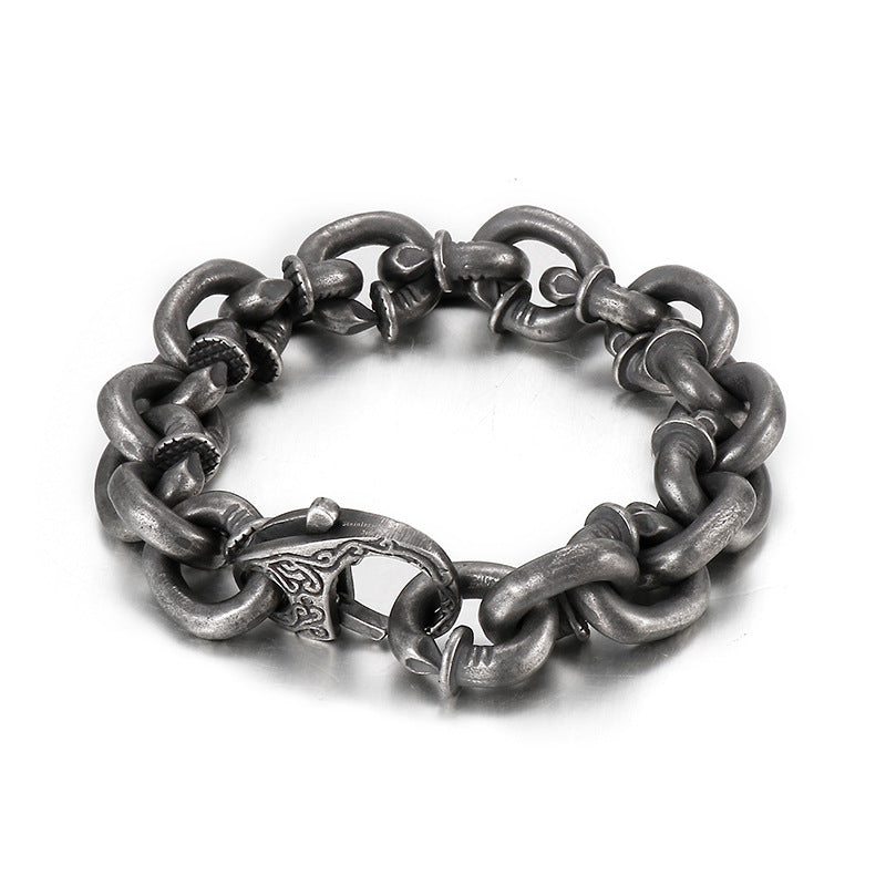 Trendy and Creative Men's Nail Bracelet