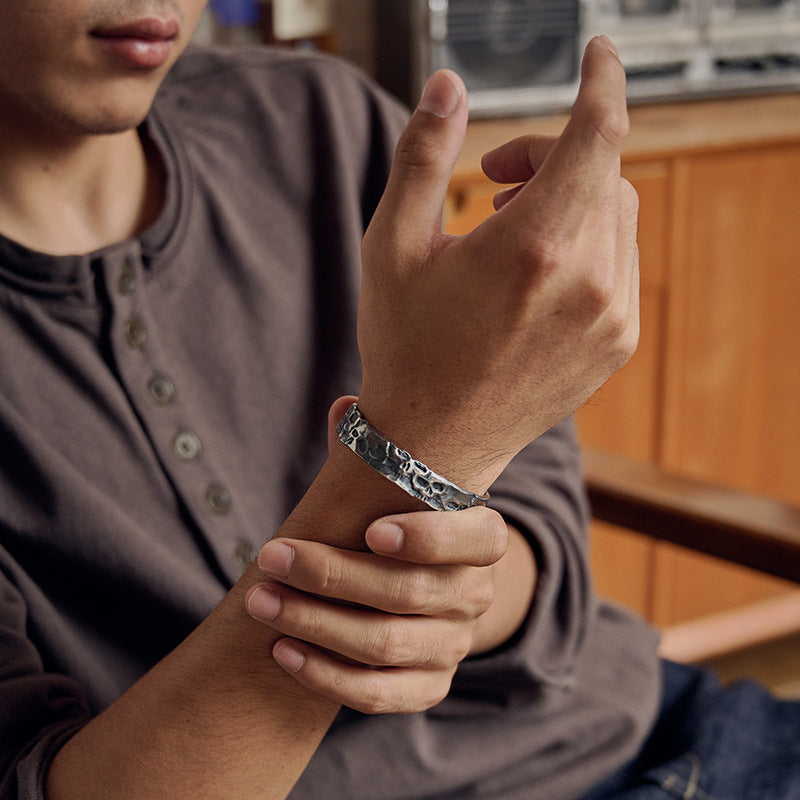 Night Ghosts Skeleton Bracelet For Men Retro Opening Bracelet