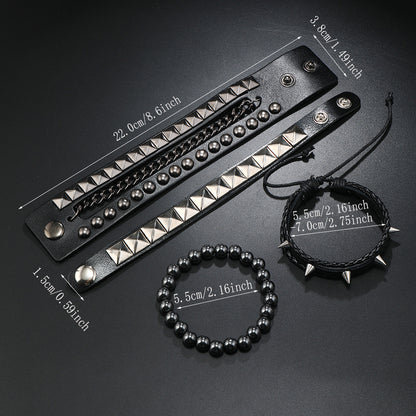 Multi Layer Punk Style Chain Bracelet