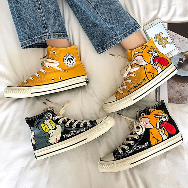 Chictango Cartoon Cat Sneakers