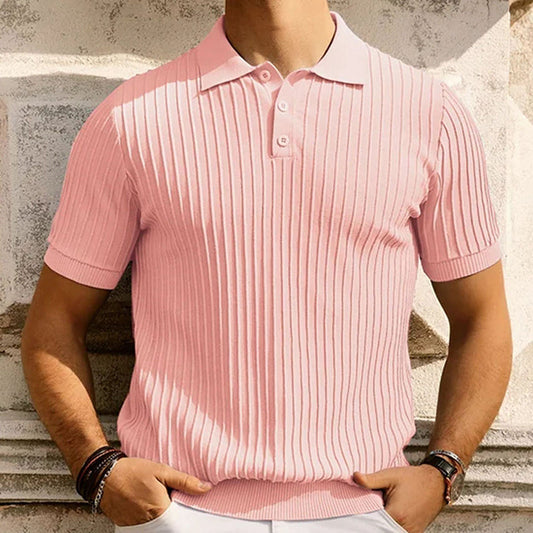 Chictango Vertical Ribbed Polo Shirt