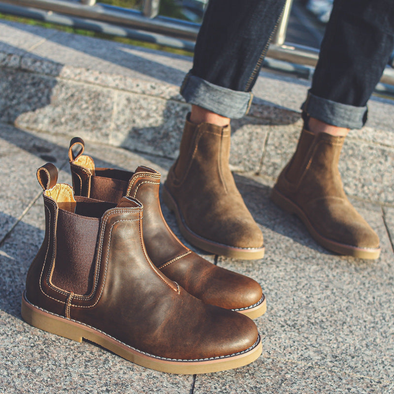 Chictango Leather Flats Ankle Boots