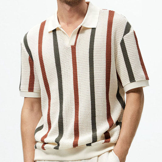 Chictango Striped Knit Polo