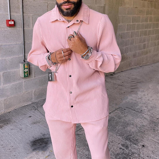 Chictango Pink Corduroy Shirt Set