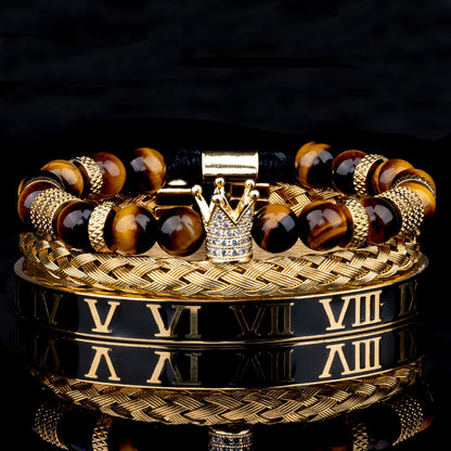 Royal Crown Stones Bracelet Set