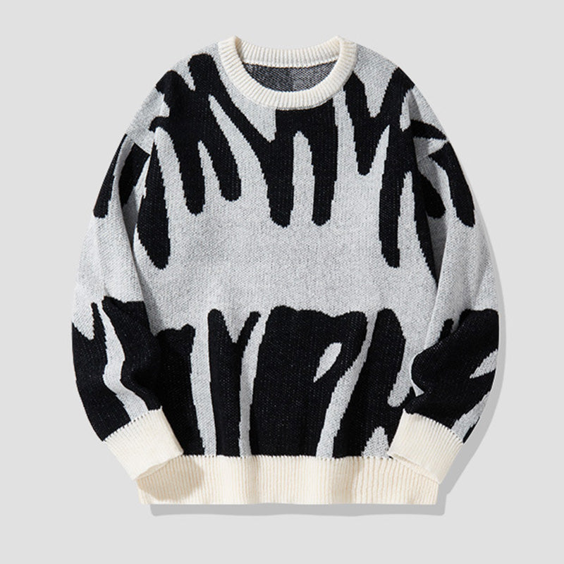 Chictango Colorblock Letter Sweater