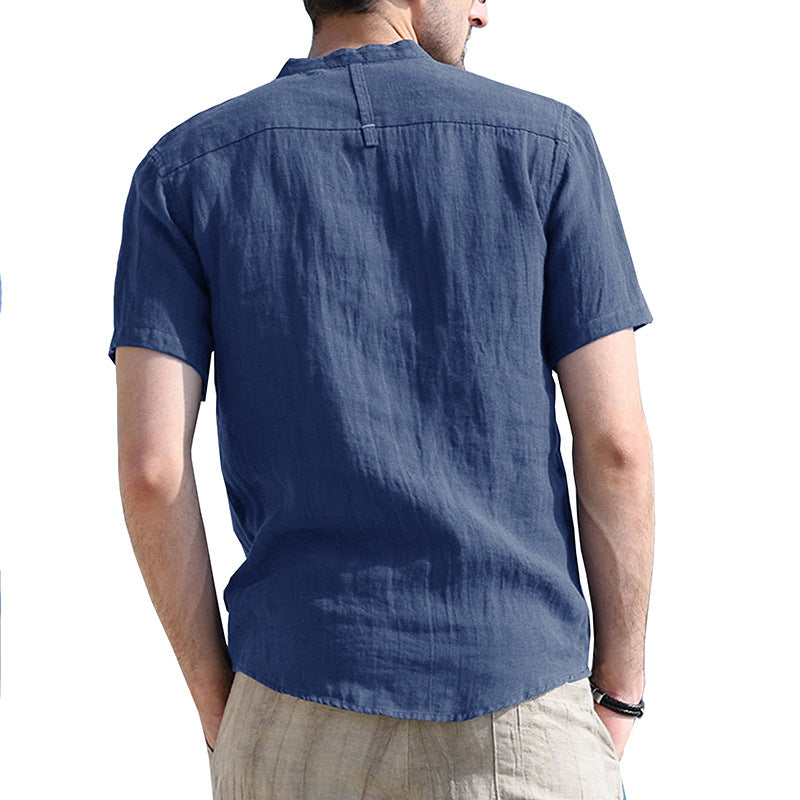 Chictango Cotton Linen Henley Shirt