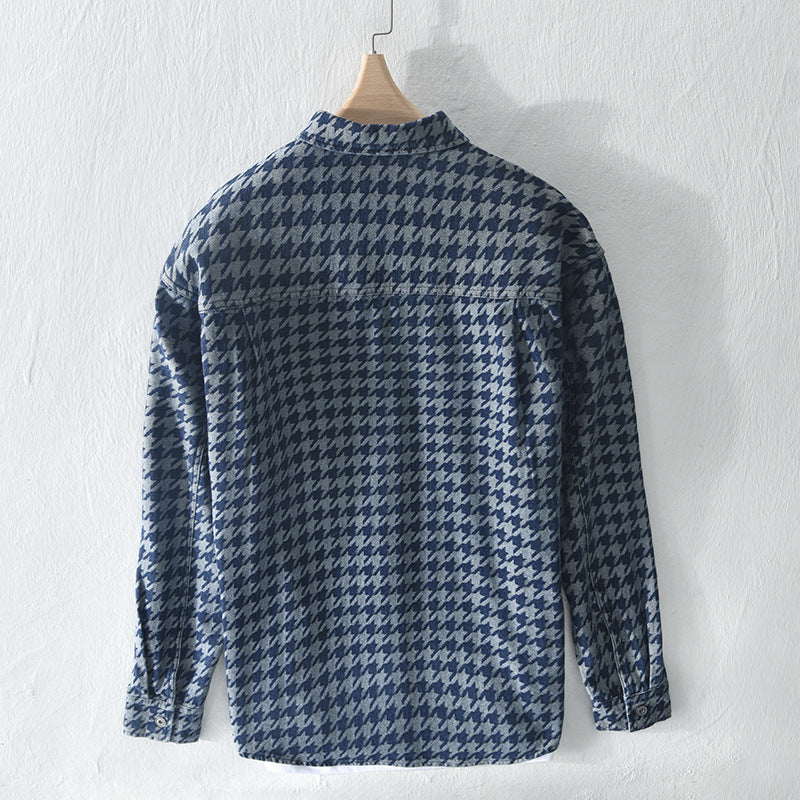 Leisure Blue Pattern Shirt