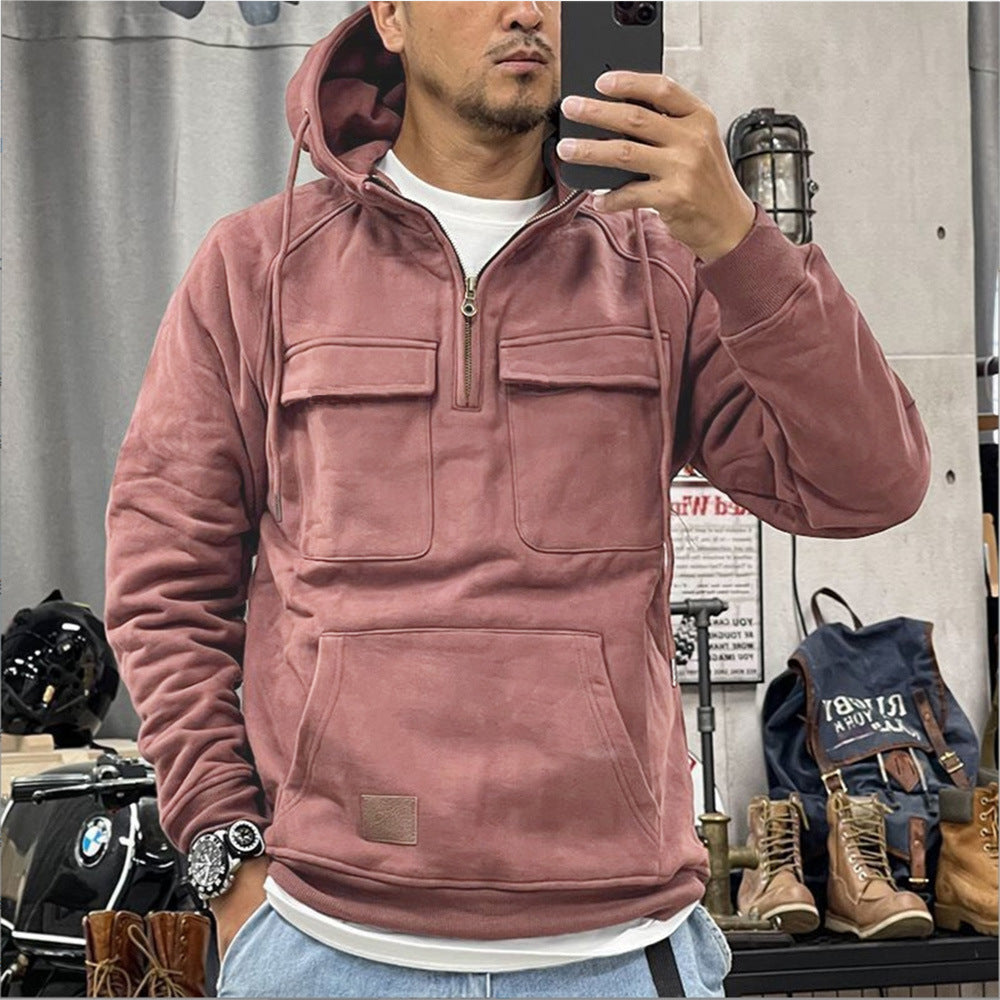 Chictango Multi Pockets Zipped Hoodie