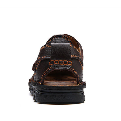 Cut Out Leather Sandals