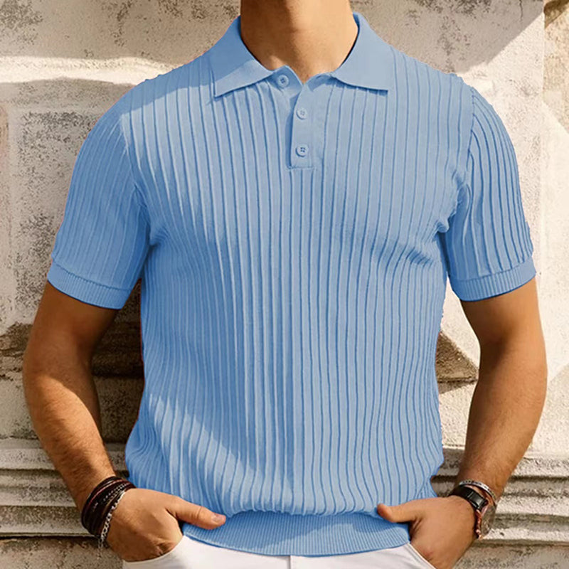 Chictango Vertical Ribbed Polo Shirt