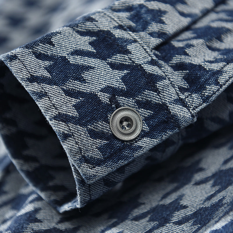 Leisure Blue Pattern Shirt