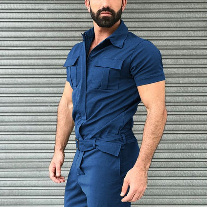 Chictango Belted Cargo Jumpsuits