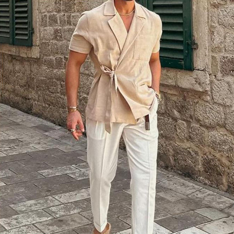 Solid Color Linen Shirts