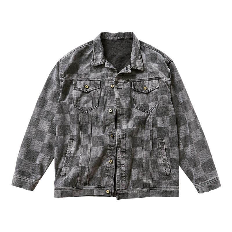 Chictango Denim Plaid Men Jacket