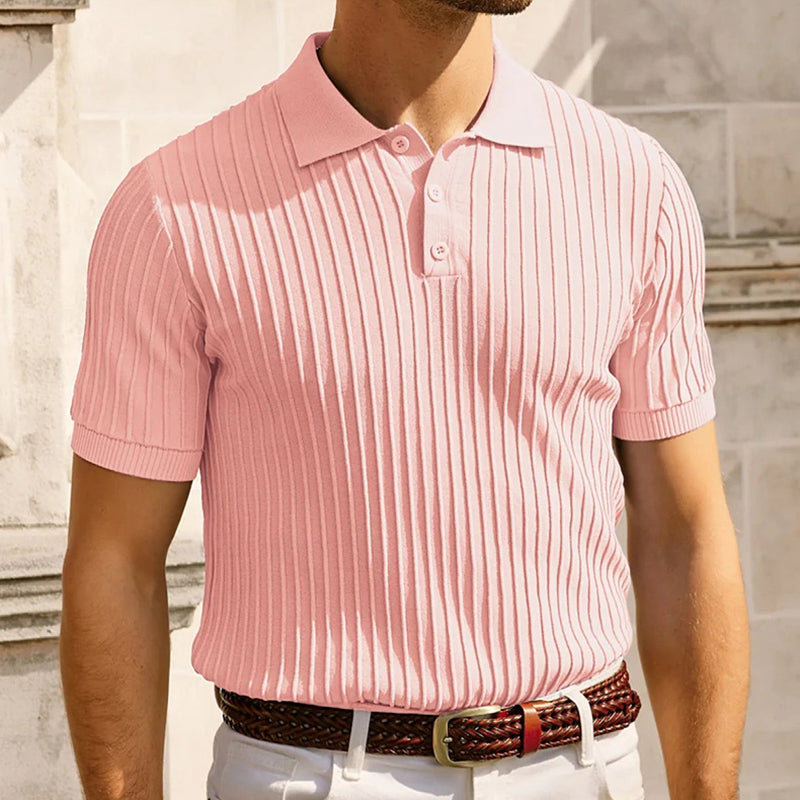 Chictango Vertical Ribbed Polo Shirt