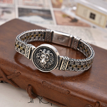 Personalized lion patterned bracelet