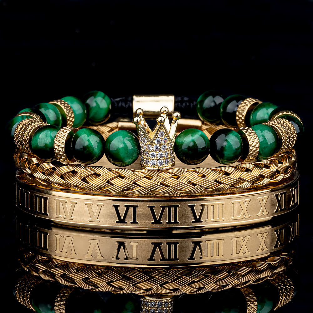 Royal Crown Stones Bracelet Set