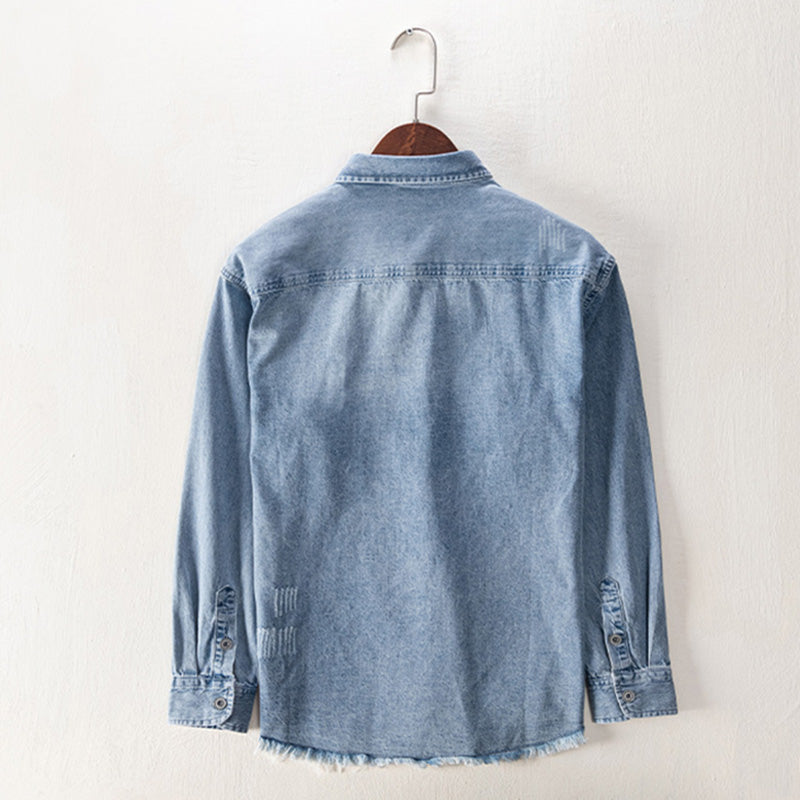 Chictango Ripped Decor Denim Jacket