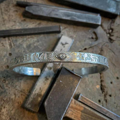 925 Silver Vintage Open Adjustable Bracelet