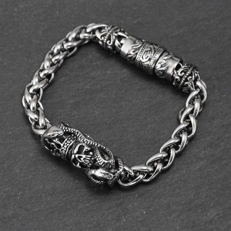 Personalized Crown Skeleton Bracelet