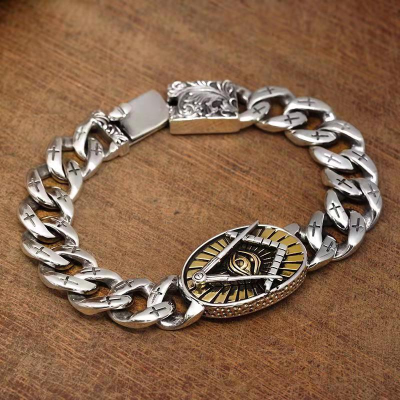 925 Silver Wulin Horus Eye Bracelet