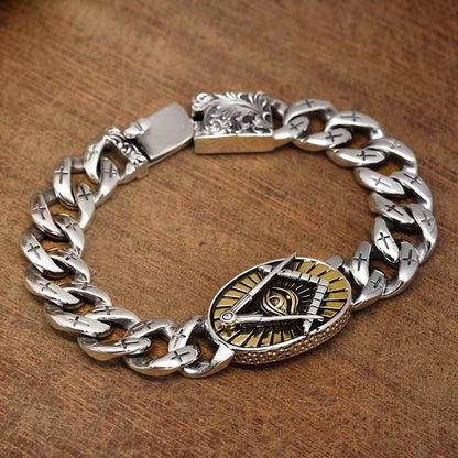 925 Silver Wulin Horus Eye Bracelet