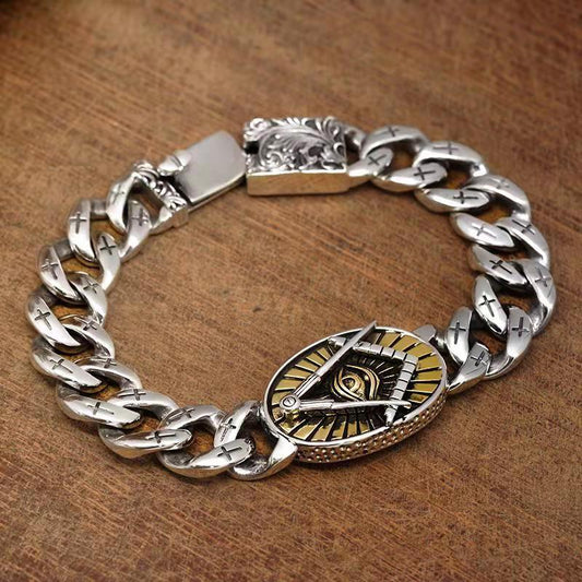 925 Silver Wulin Horus Eye Bracelet