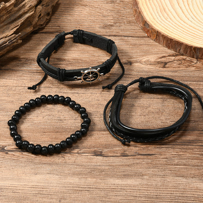 Retro DIY Woven Leather Bracelet