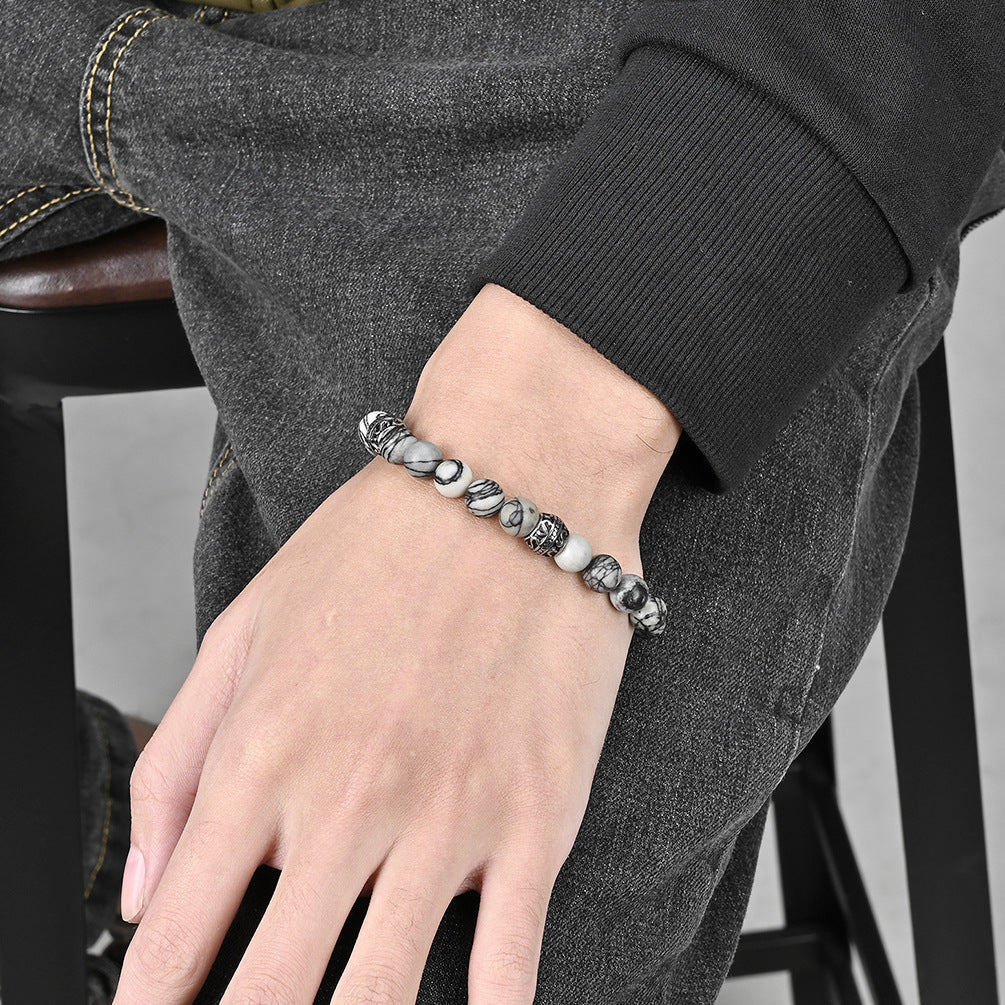 Men's Volcanic Stone Transfer Bracelet