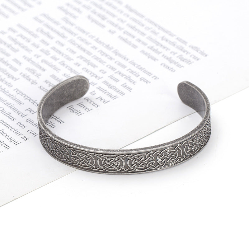 Men's ethnic retro style open-ended adjustable bracelet