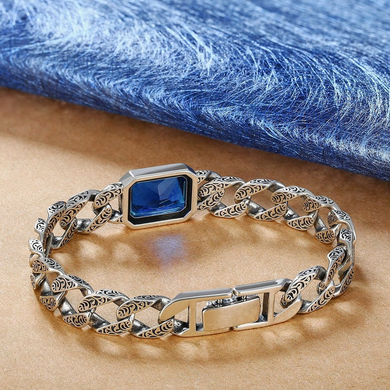 Simple Sapphire Couple Bracelet For Men and Women